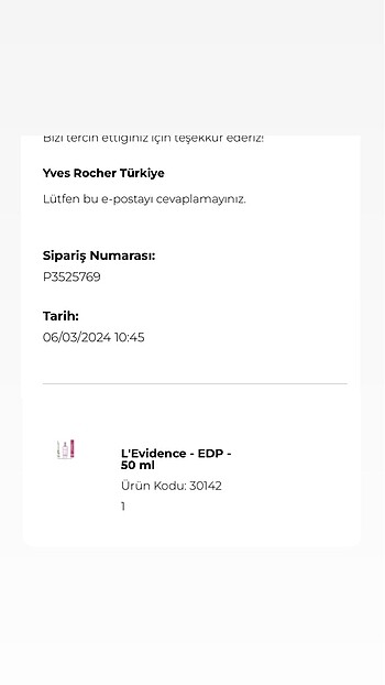 Yves Rocher Yves rocher L?evidence 50 ml parfüm