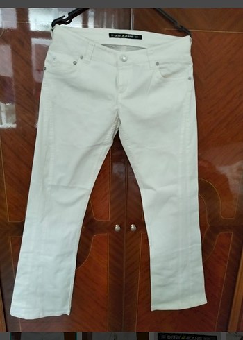 DKNY Marka Beyaz Kot Pantolon