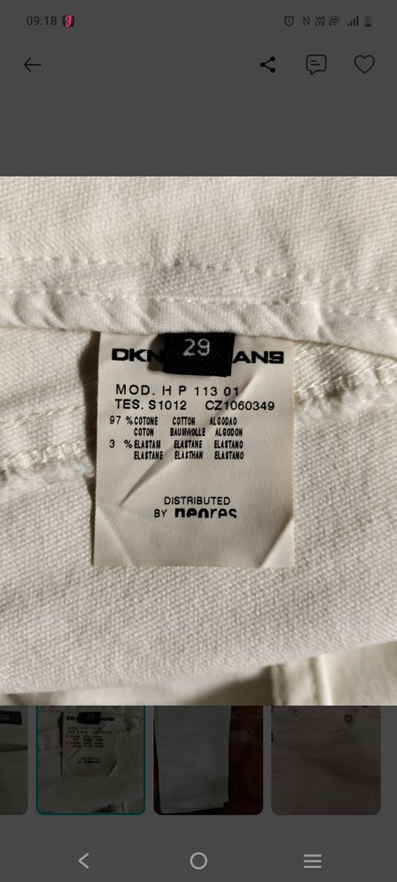 DKNY marka beyaz kot pantolon — görsel 4/7