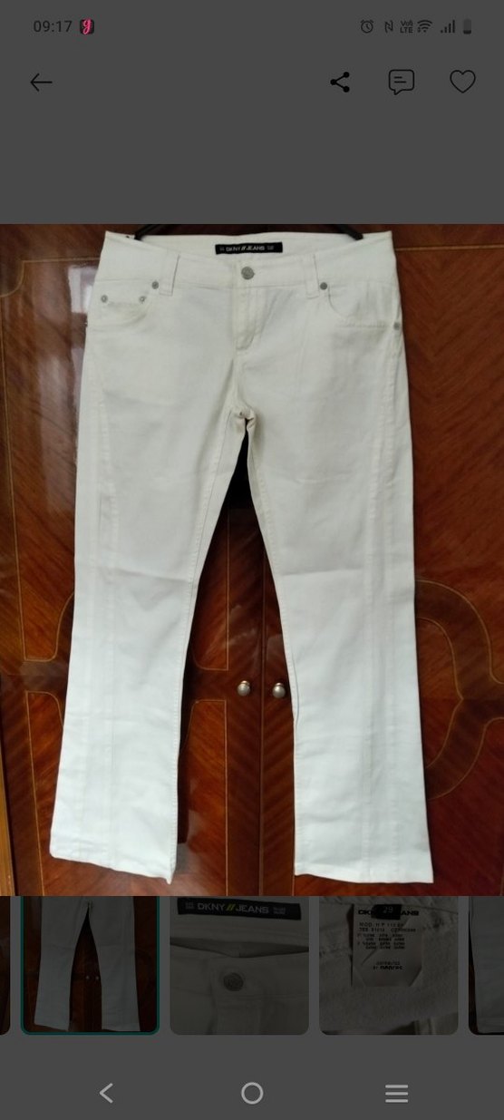 DKNY marka beyaz kot pantolon — görsel 2/7