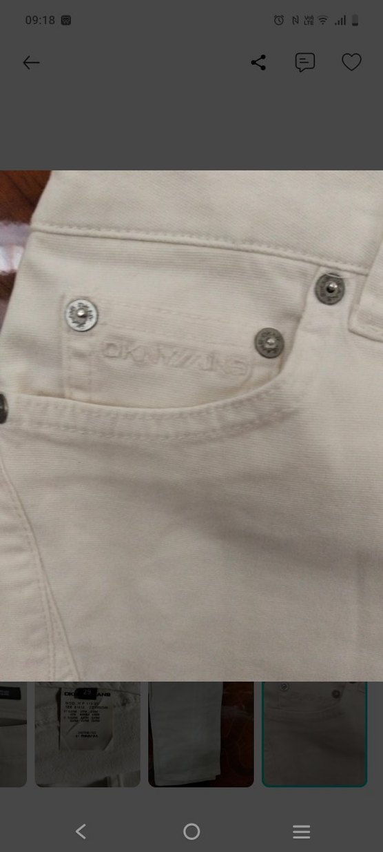 DKNY marka beyaz kot pantolon — görsel 6/7