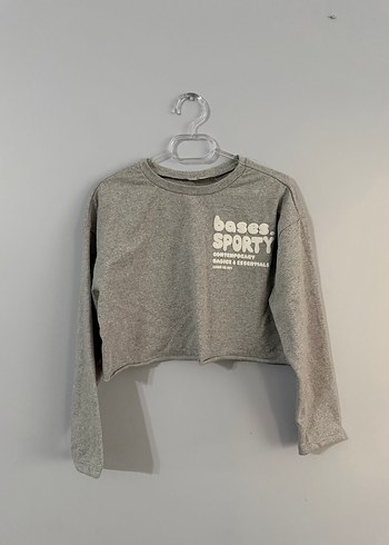 Baseus Bases Sporty Gri Melanj Crop Sweatshirt