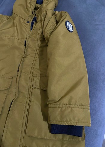 Düğmeli Camel Renk Erkek Çocuk Kaban - Görsel 3