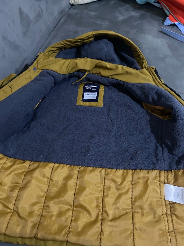 Düğmeli Camel Renk Erkek Çocuk Kaban - Görsel 5