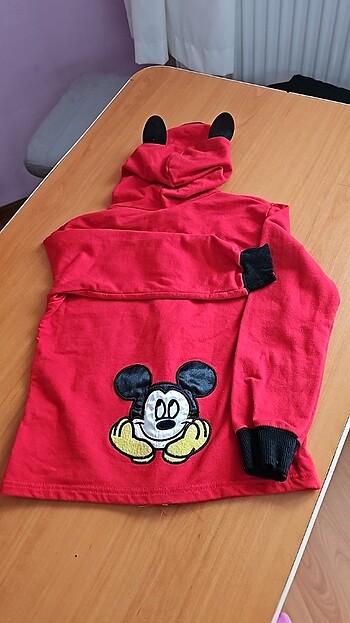 5 Yaş Beden kırmızı Renk Mickey hirka