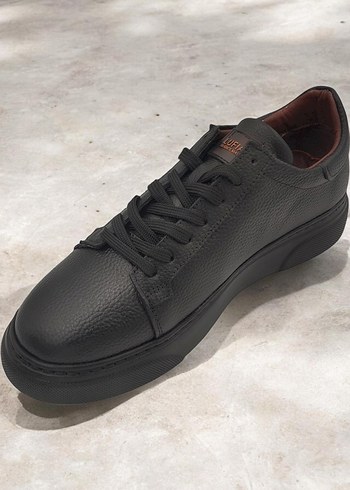 Lufian Siyah Deri Sneaker