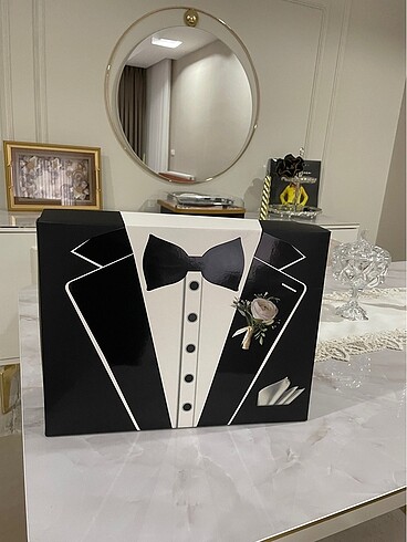 xs Beden siyah Renk Damat bohça kutusu