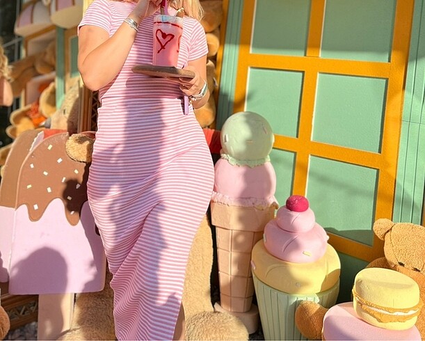 xs Beden pembe Renk Pembe etek ve tshirt ikili takım