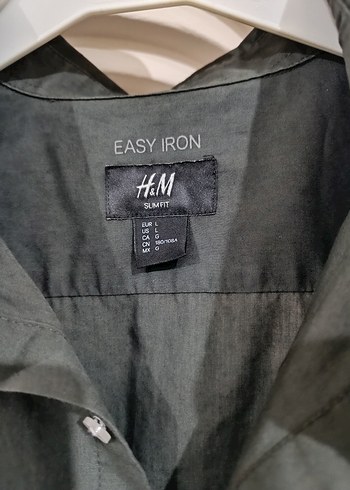 H&M Slim Fit Koyu Yesil Gomlek