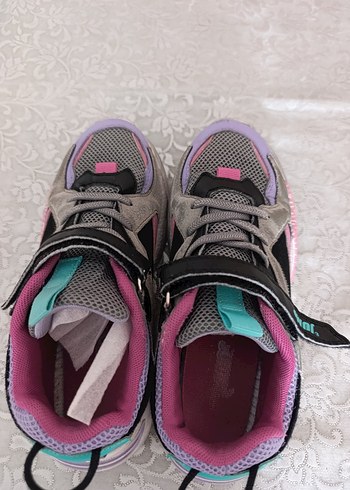Mor Bağcıklı Kız Spor Ayakkabısı jump - Görsel 5