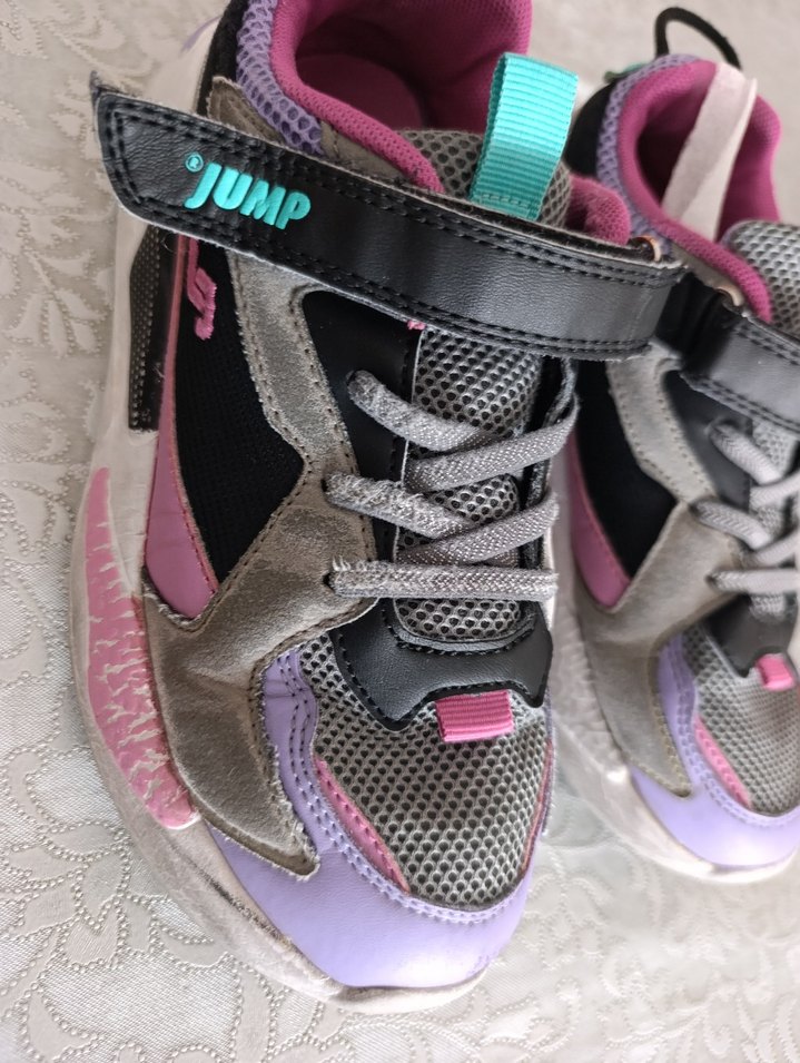 Mor Bağcıklı Kız Spor Ayakkabısı jump - Görsel 2