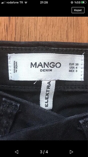 Mango Mango siyah jean