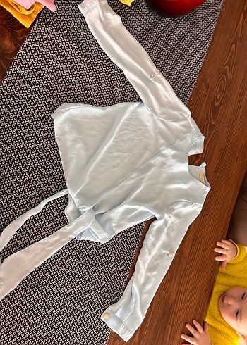 Düğmeli Beyaz Hamile Bluzu, Uzun Kollu, Midi Boy - Görsel 6