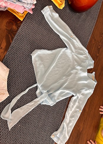 Düğmeli Beyaz Hamile Bluzu, Uzun Kollu, Midi Boy - Görsel 7