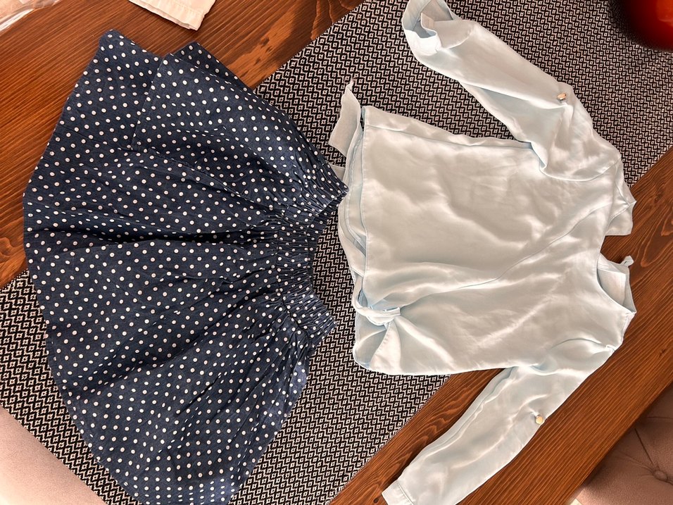 Düğmeli Beyaz Hamile Bluzu, Uzun Kollu, Midi Boy - Görsel 3