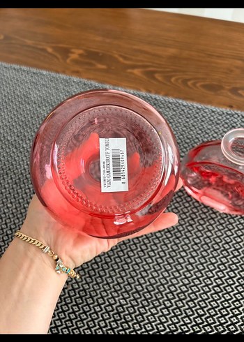 Sıfır Renkli Pembe Cam Vazo - Görsel 4