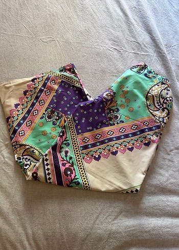 Bohem Çok Renkli Desenli Bol Pantolon - Görsel 4