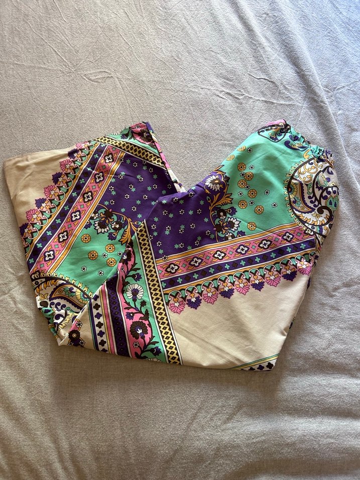 Bohem Çok Renkli Desenli Bol Pantolon - Görsel 4