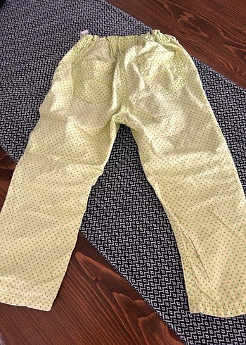 Sarı Düğmeli Kız Çocuk Pantolonu - Görsel 4