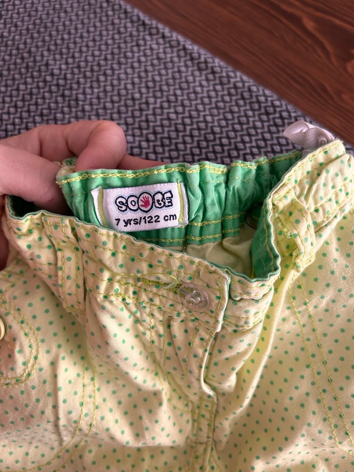 Sarı Düğmeli Kız Çocuk Pantolonu - Görsel 3