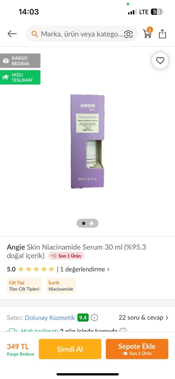 ANGIE Niacinamide Cilt Serumu 30ml - Görsel 3