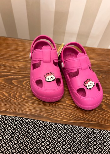 Kız Çocuk Pembe Baskılı Tokalı Terlik - Görsel 4