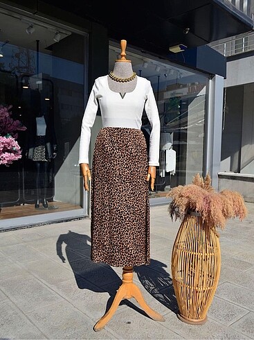 Leopar saten etek