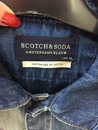 l Beden mavi Renk Scotch & Soda marka orjinal kot ceket