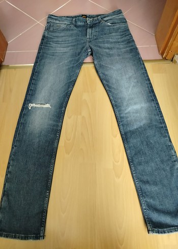 Hugo Boss Mavi Yikamali Dar Kesim Jean