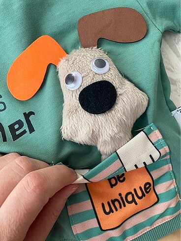 1 Yaş Beden yeşil Renk Köpekli Alt Üst Takım