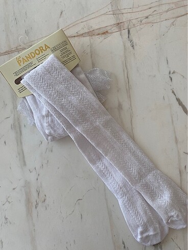 Kız Çocuk Beyaz Külotlu Çorap - Görsel 4