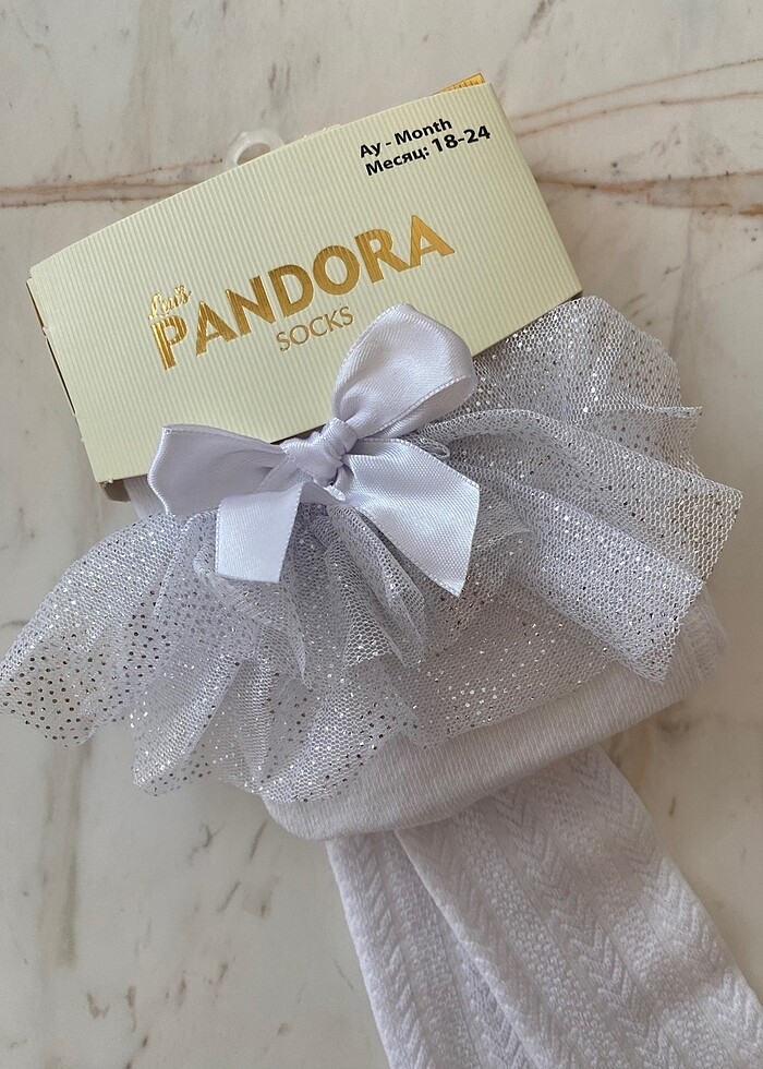 Kız Çocuk Beyaz Külotlu Çorap - Görsel 2