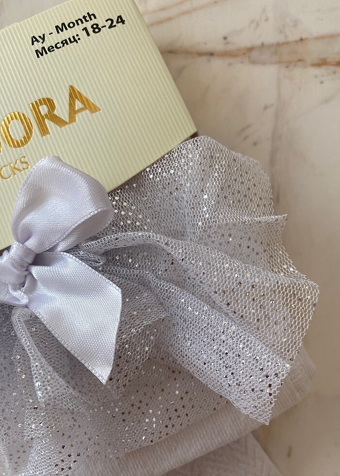 Kız Çocuk Beyaz Külotlu Çorap - Görsel 3