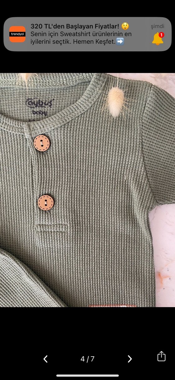 Düğmeli Uzun Kollu Erkek Bebek Takımı - Görsel 5