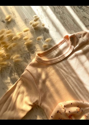 Pembe Baskılı Bebek Kız Uzun Kollu Takım - Görsel 2