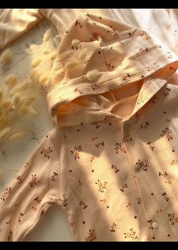 Pembe Baskılı Bebek Kız Uzun Kollu Takım - Görsel 4