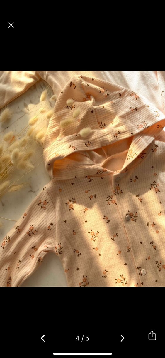 Pembe Baskılı Bebek Kız Uzun Kollu Takım - Görsel 4