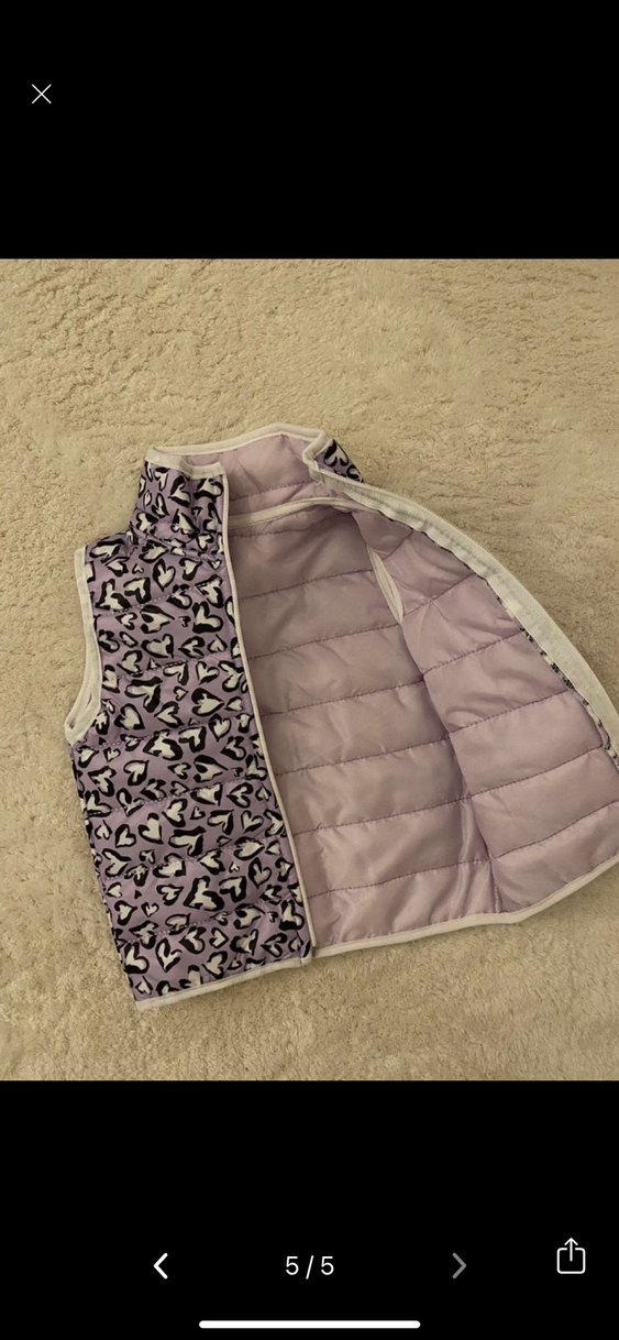 Kız Çocuk Pastel Mor Yelek - Görsel 3