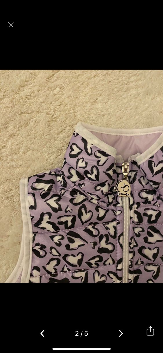 Kız Çocuk Pastel Mor Yelek - Görsel 2