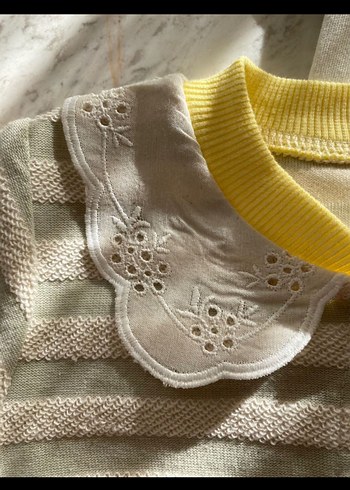 Sarı Nakışlı Bebek Kız Kıyafet Seti - Görsel 6