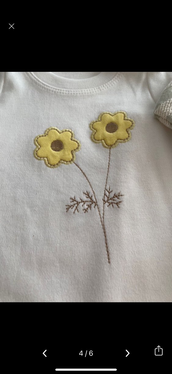 Sarı Nakışlı Bebek Kız Kıyafet Seti - Görsel 2