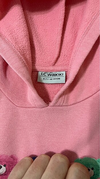 7 Yaş Beden pembe Renk İki adet kışlık sweatshirt