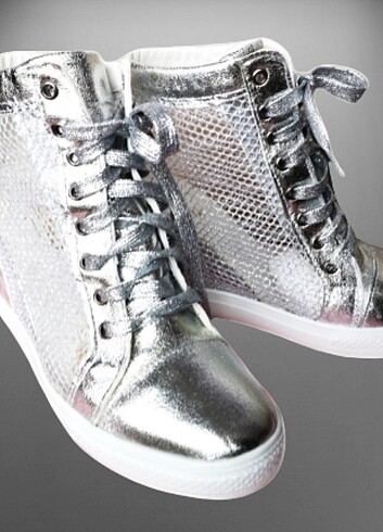 SOHO GÜMÜŞ DOLGU TPPUK KADIN SPOR AYAKKABI - Görsel 3