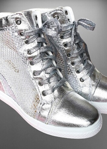 SOHO GÜMÜŞ DOLGU TPPUK KADIN SPOR AYAKKABI - Görsel 4