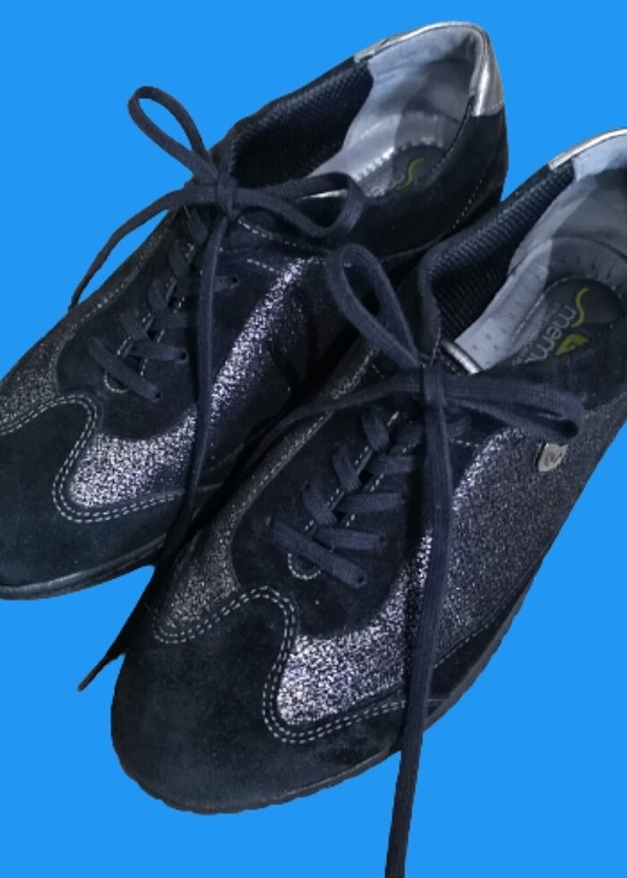 ECO BİO HAKİKİ DERİ SİYAH SİMLİ KADIN SPOR AYAKKABI - Görsel 4