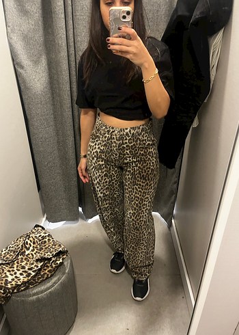 Kadın Pantolon leopar balon fit - Görsel 2