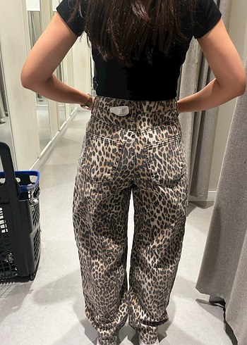 Kadın Pantolon leopar balon fit - Görsel 3