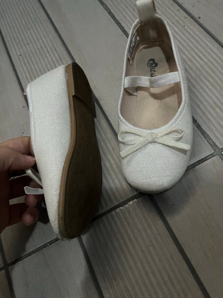 Kız Çocuk Beyaz Babet Ayakkabı - Görsel 3