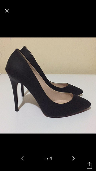 Siyah Deri Stiletto
