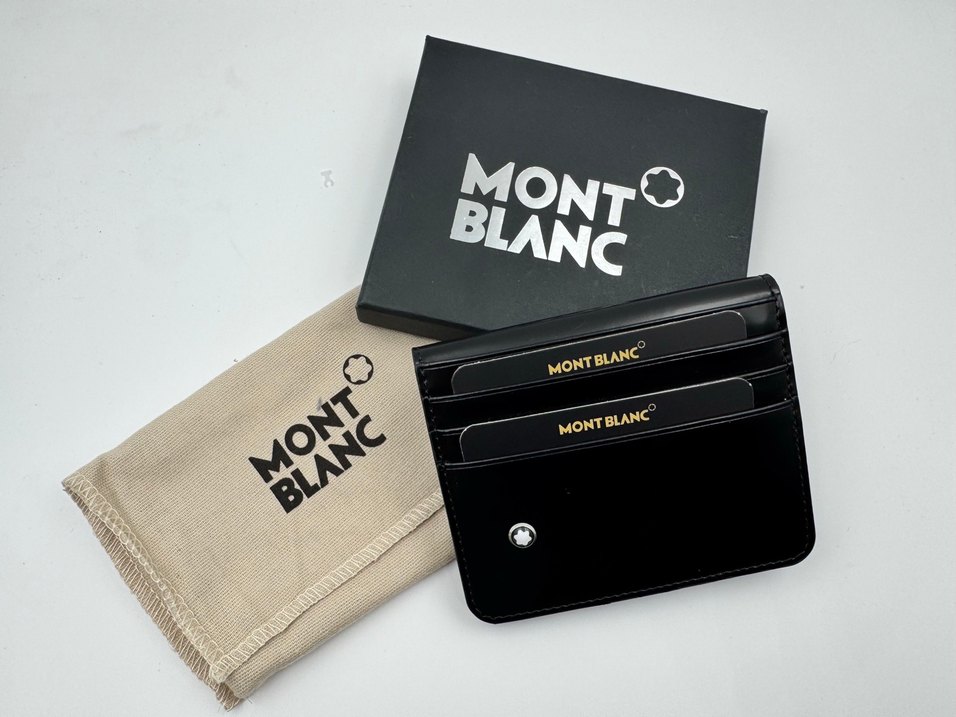 Montblanc Siyah Deri Kartlık — görsel 4/4